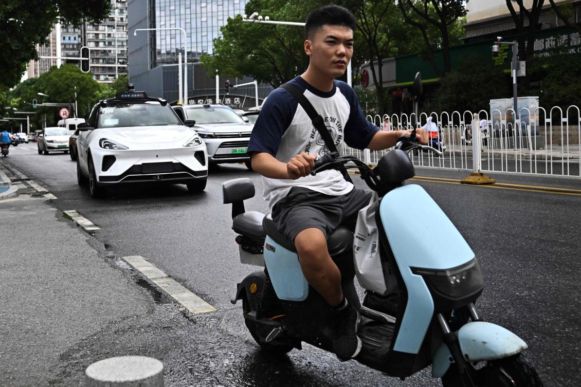 Wuhan’s driverless cabs are part of tech giant Baidu’s Apollo Go project, which first received licenses to operate in the city in 2022. (AFP)