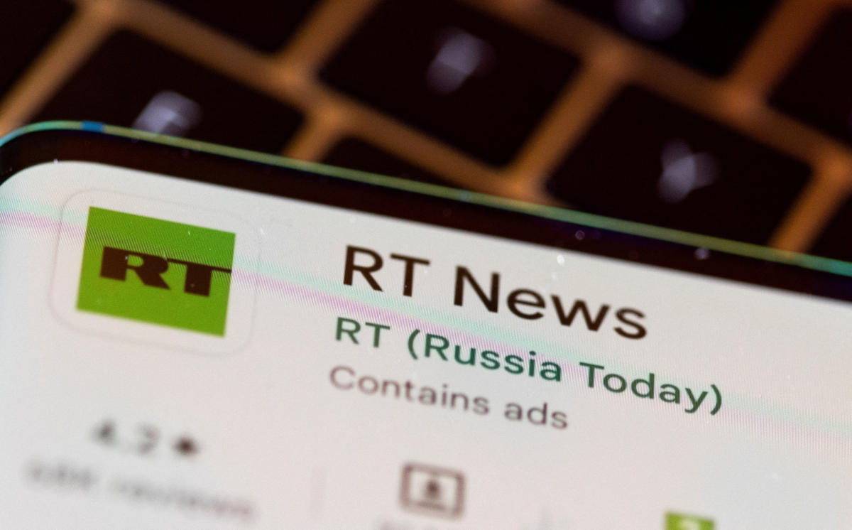The US justice department on Wednesday filed money-laundering charges against two employees of Russian state media network RT. (Reuters)