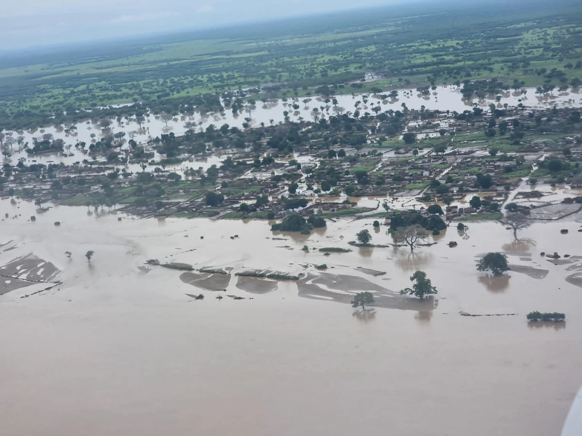 This photo posted by the Medicins Sans Frontieres on social media shows an aerial view of Koukou Angarana, a town in Chad's southeastern region of Sila, after the devastating floods on August 9. (X: @MSF_EastAfrica)