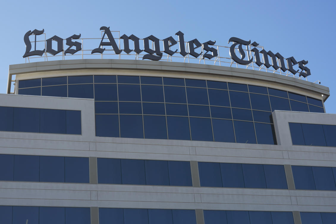 The Los Angeles Times newspaper headquarters is shown in El Segundo, Calif. (AP)