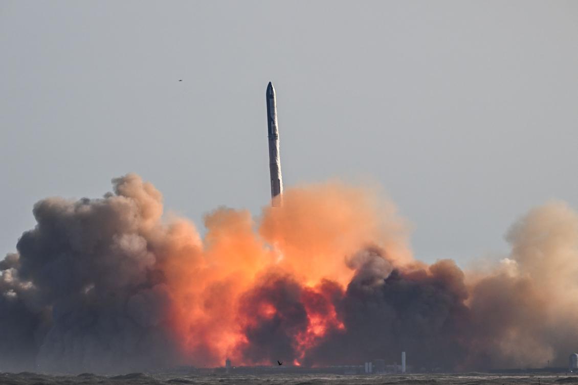 The SpaceX Starship lifts off from Starbase near Boca Chica, Texas. (AFP)