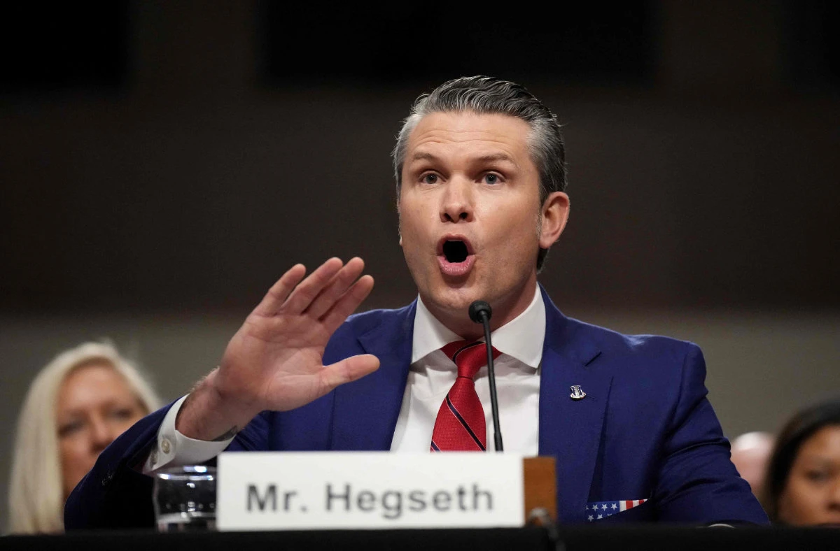 US President-elect Donald Trump's nominee for Secretary of Defense Pete Hegseth testifies during his Senate Armed Services confirmation hearing on Capitol Hill on January 14, 2025 in Washington, DC. (Getty Images via AFP)