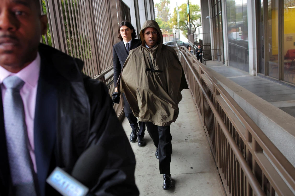 Rakim Mayers, a.k.a A$AP ROCKY, arrives at the Clara Shortridge Foltz Criminal Justice Center in downtown Los Angeles. (Reuters)