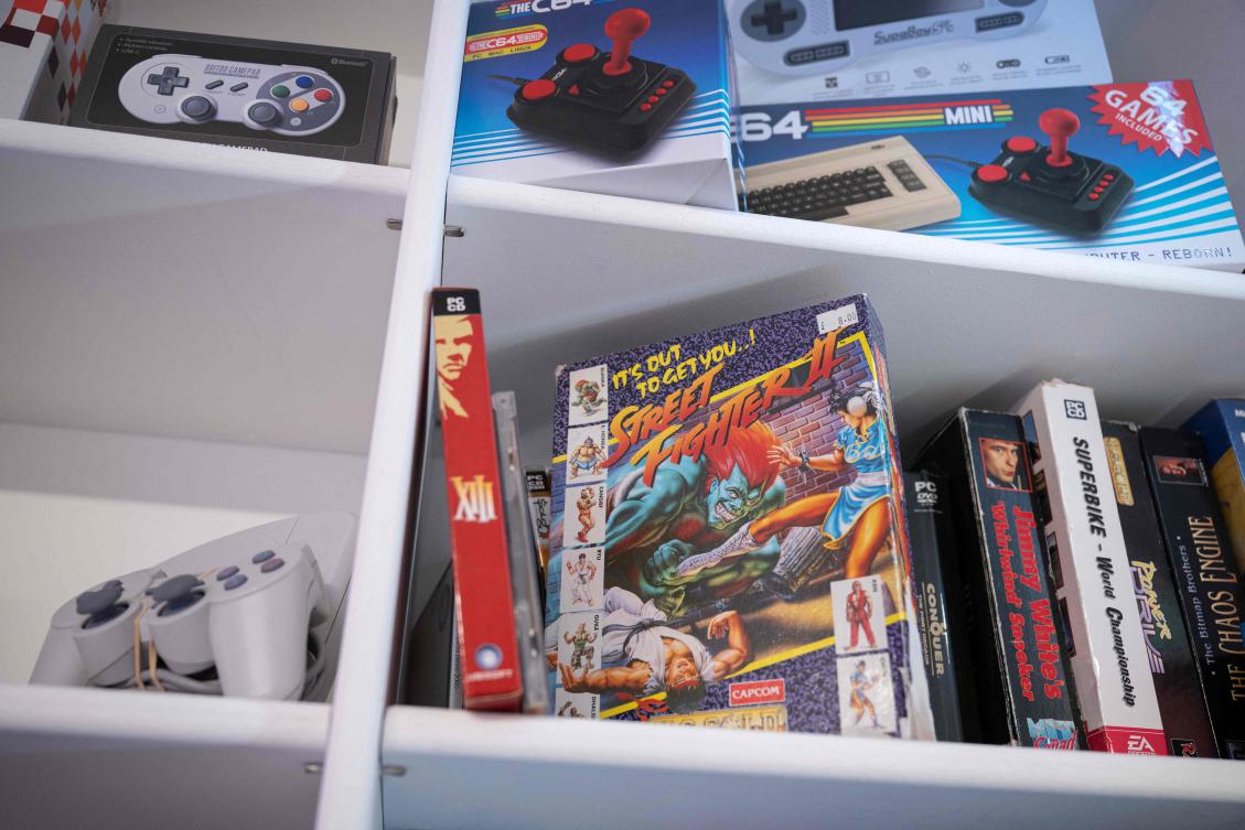 The shelves lining Luke Malpass’s home workshop are a gamer’s treasure trove stretching back decades, with components of vintage Game Boys, Sega Mega Drives and Nintendos jostling for space and awaiting repair. (AFP)