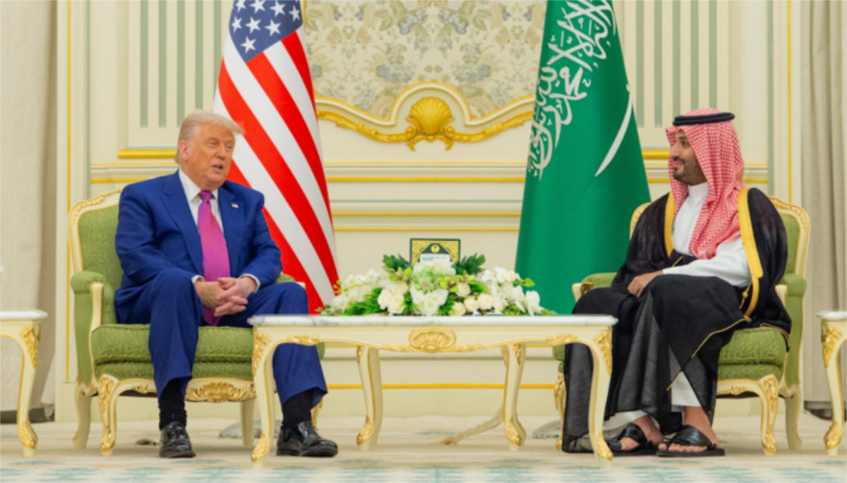 US President Donald Trump and Saudi Crown Prince Mohammed Bin Salman meet in Riyadh. (SPA)