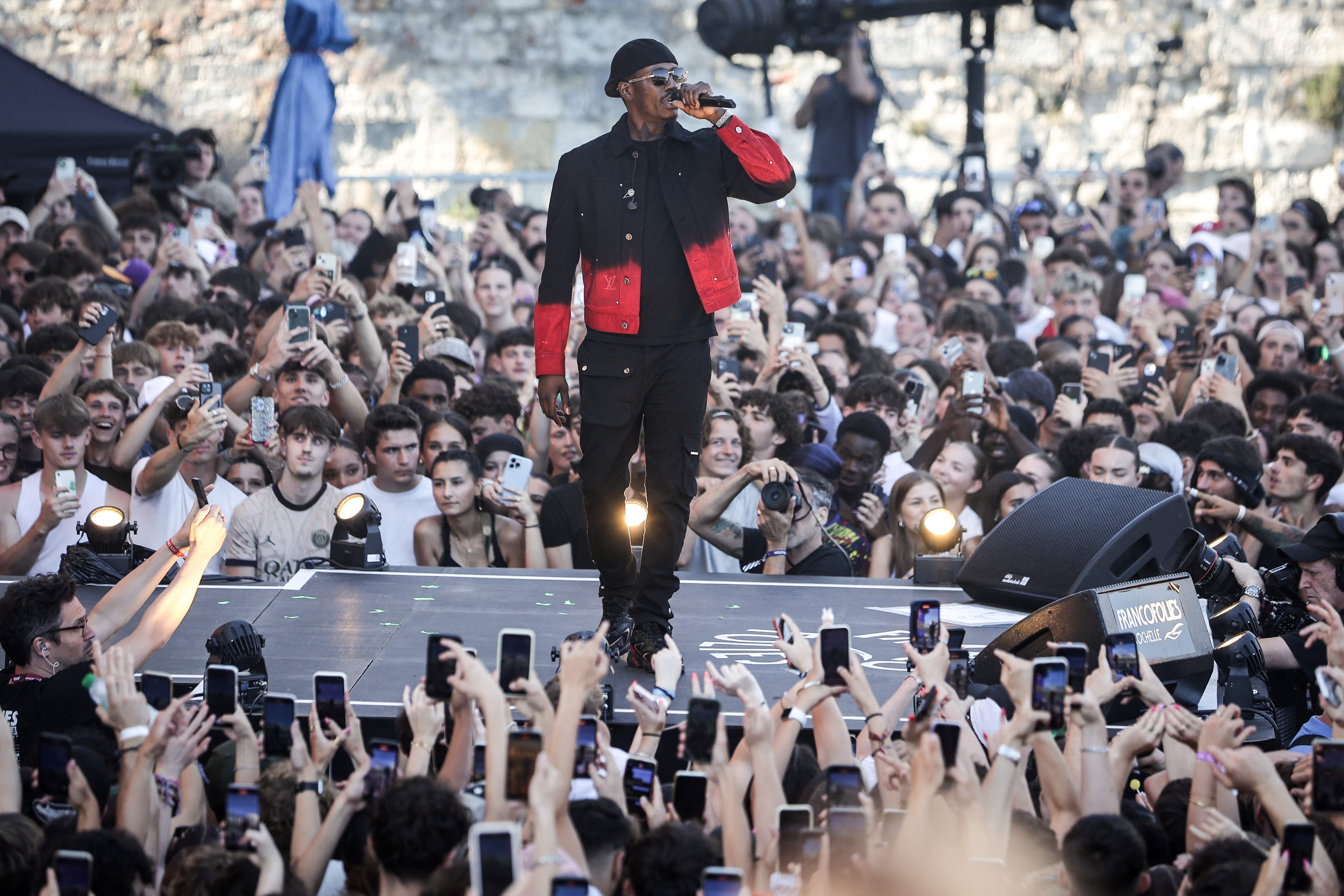 French rapper Werenoi performing at Francofolies de La Rochelle music festival, in La Rochelle, France. (AFP)