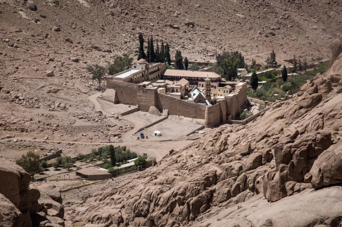 A picture taken on April 16, 2017 shows a general view of the Monastery of St. Catherine in Egypt's south Sinai. (AFP)
