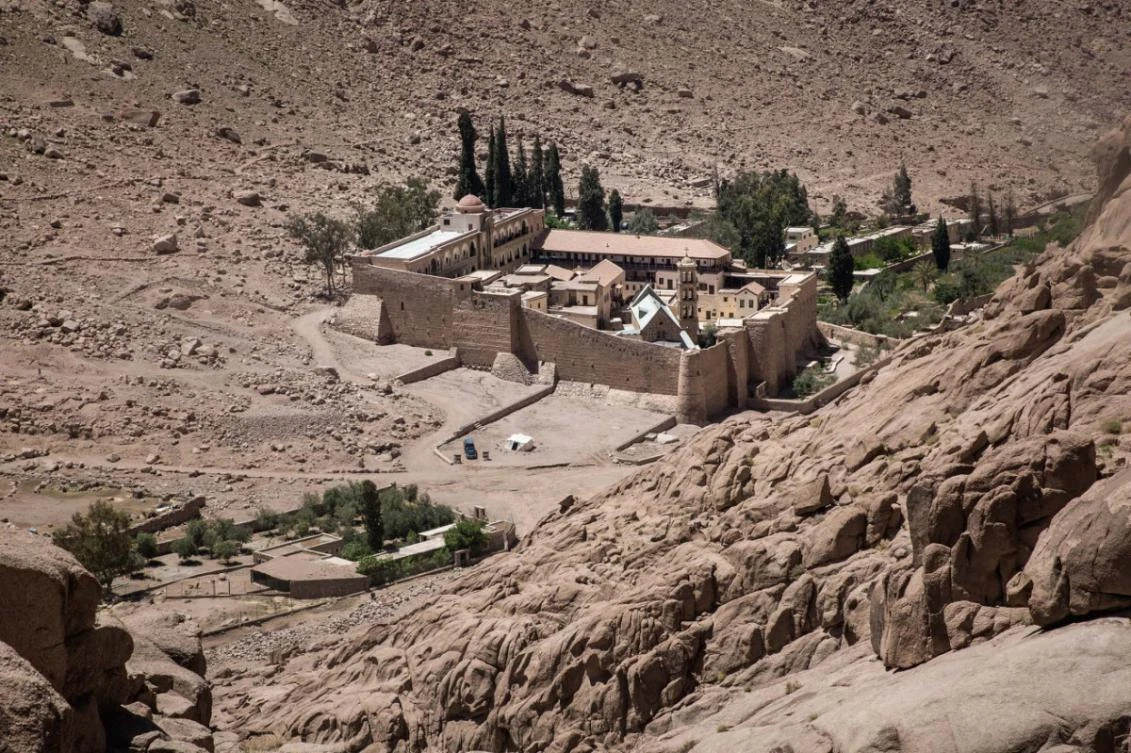 A picture taken on April 16, 2017 shows a general view of the Monastery of St. Catherine in Egypt's south Sinai. (AFP)