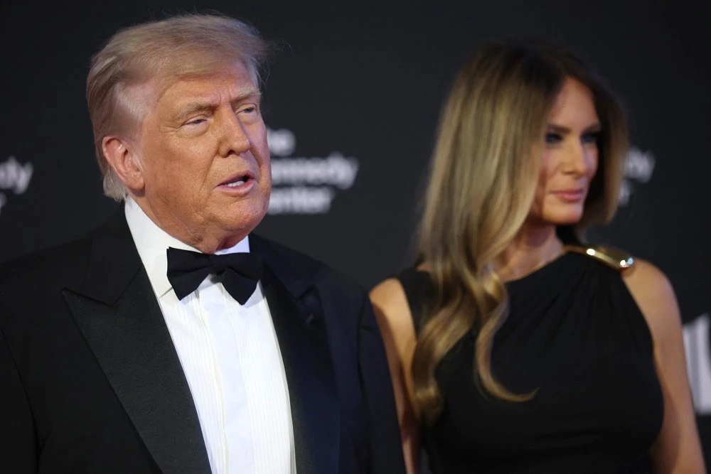 US President Donald Trump and first lady Melania Trump arrive at the Kennedy Center on June 11, 2025 in Washington, DC. (Getty Images/AFP)