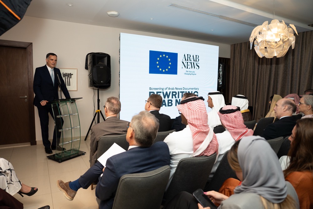 The film, presented by the London-based Global Arab Network, sheds light on the 2018 relaunch of Arab News, at a time when the Kingdom itself was transforming. (AN Photo)
