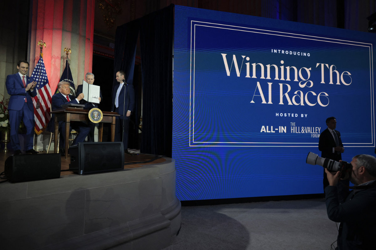 "Winning the AI Race" summit at the Andrew W. Mellon Auditorium on July 23, 2025 in Washington, DC. (AFP/File)