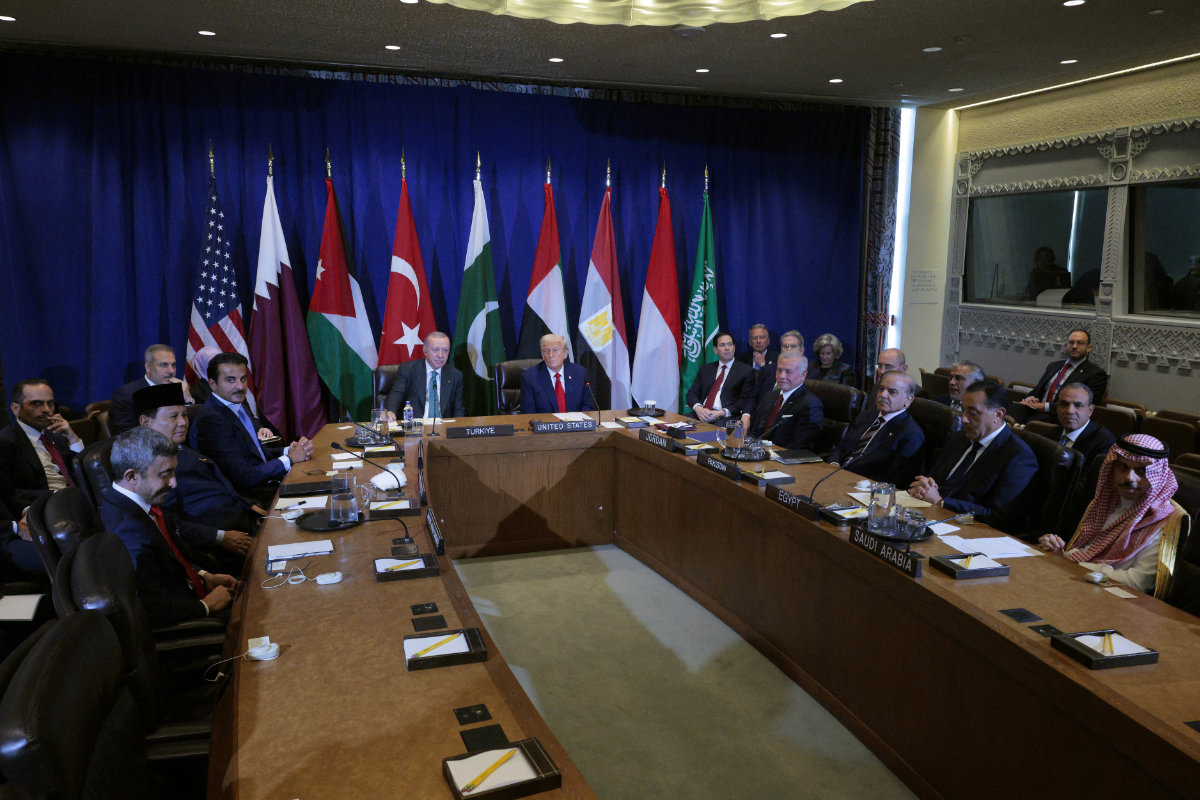 President Trump meeting with leaders from Muslim-majority countries on the sidelines of UNGA80 on Sept. 23, 2025. (AFP)