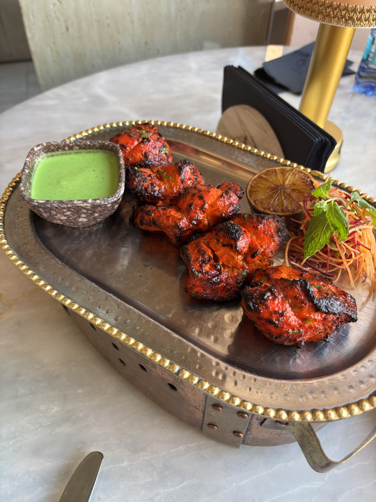 Their chicken tikka was perfectly grilled, smoky, and tender — easily one of the highlights. (AN photo by Waad Hussain)
