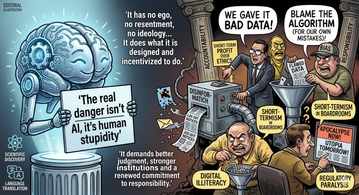 The real danger isn’t AI, it’s human stupidity