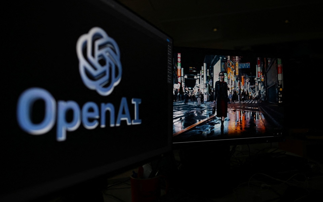 A photo shows a frame of a video generated by a new intelligence artificial tool. (AFP)