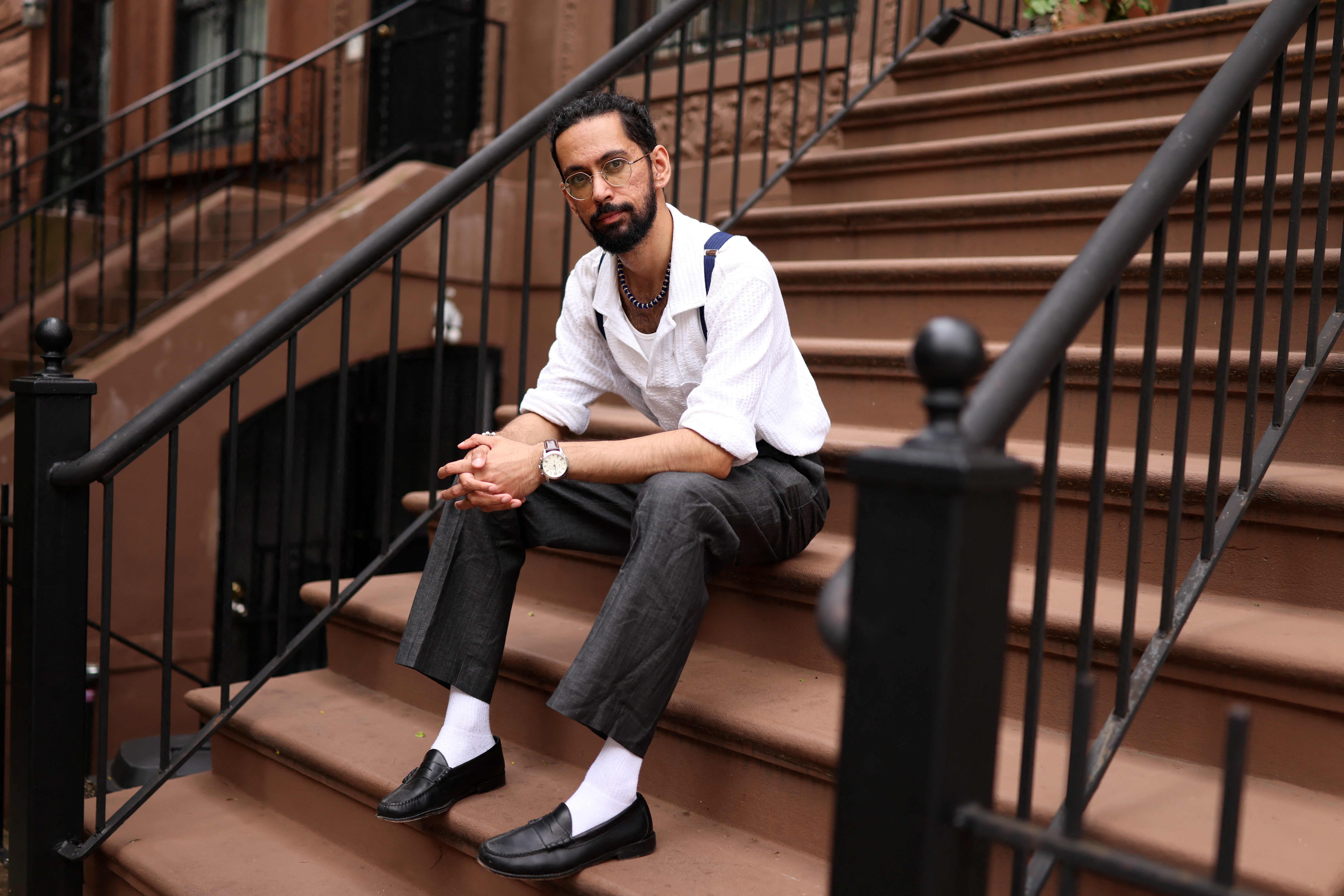 Asad Dandia poses for a portrait in the Harlem area of New York on August 22, 2026. (AFP)