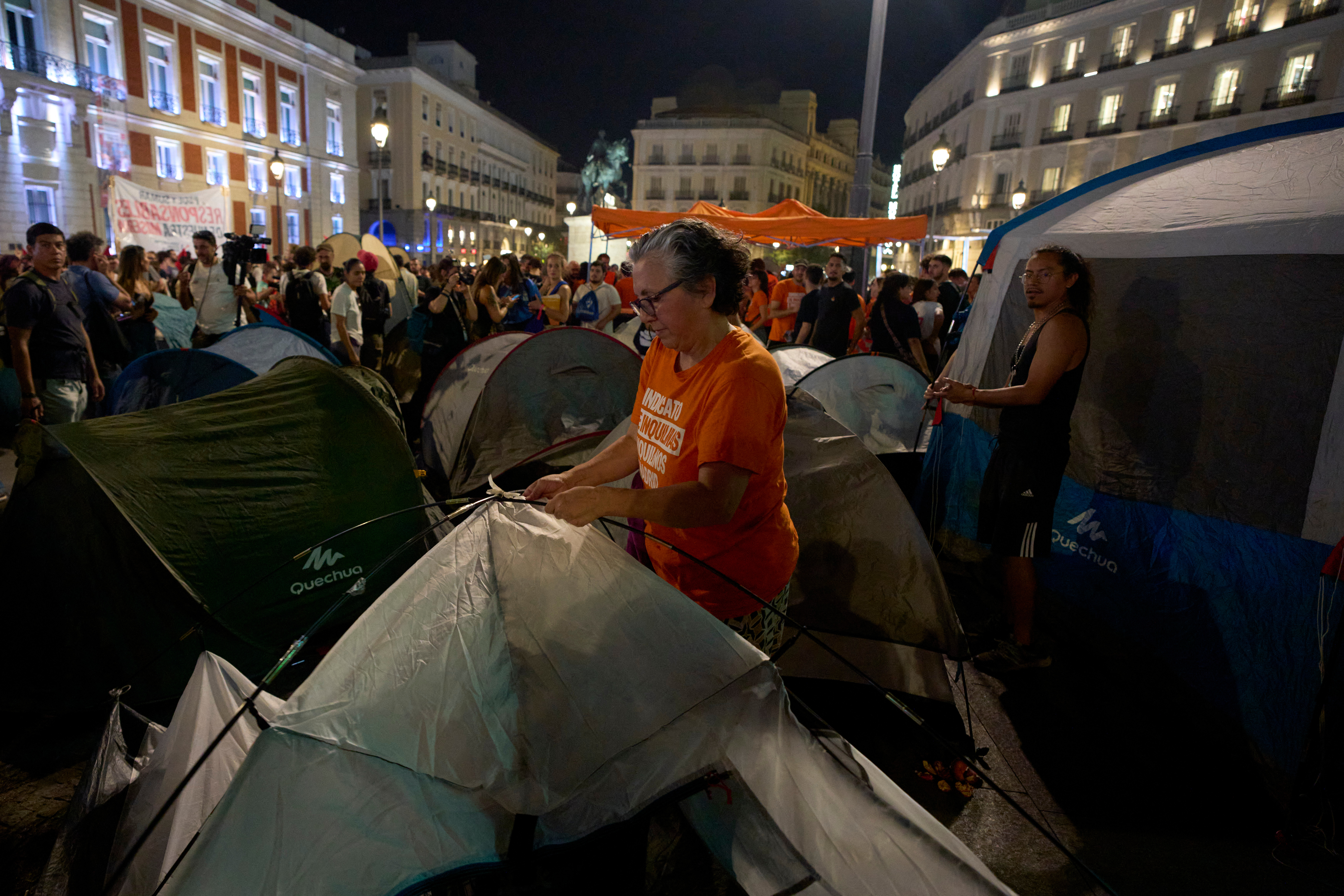 Madrid protest camp grows after eviction outrage