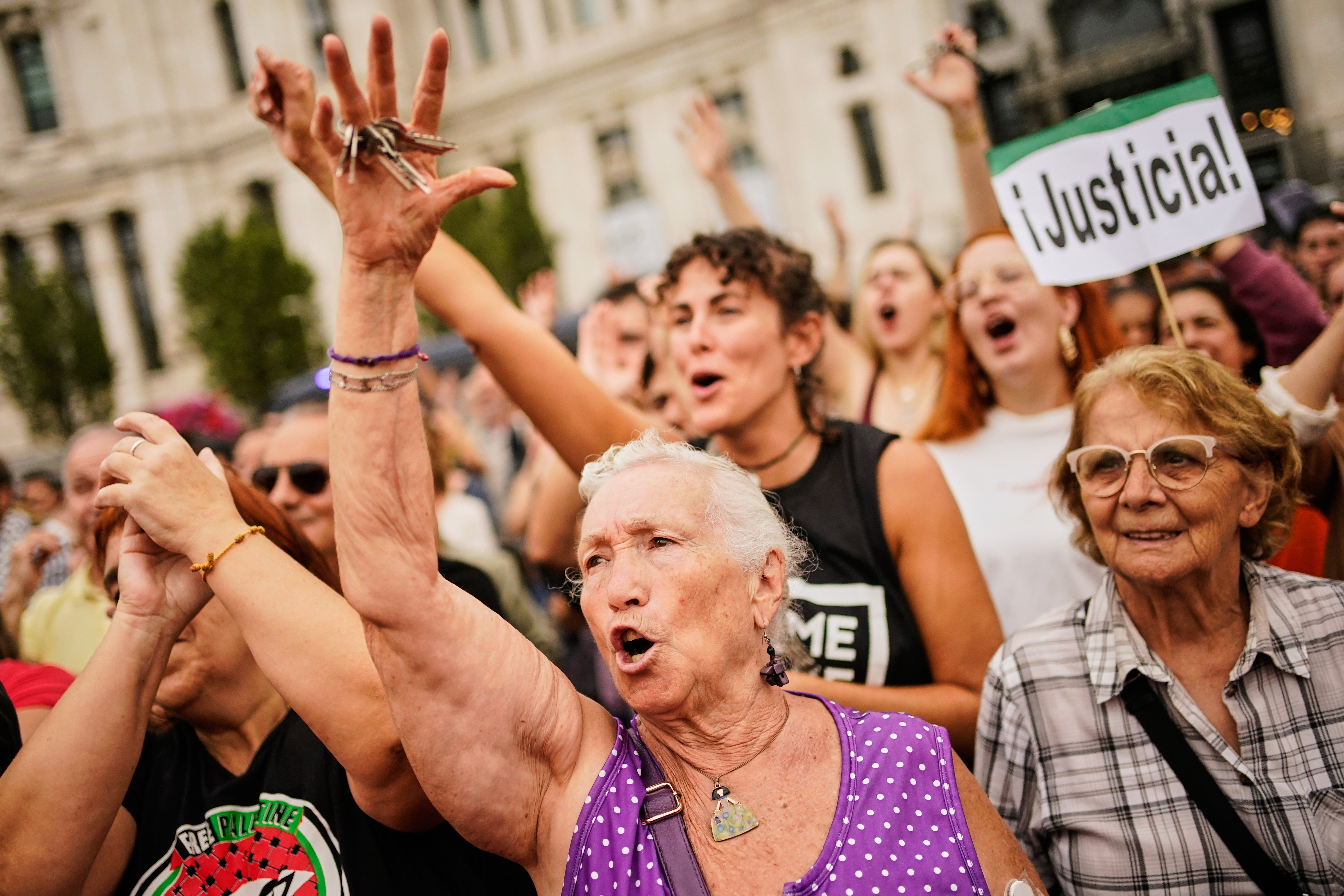 Spanish politicians trade blame after death of octogenarian at heart of housing protests