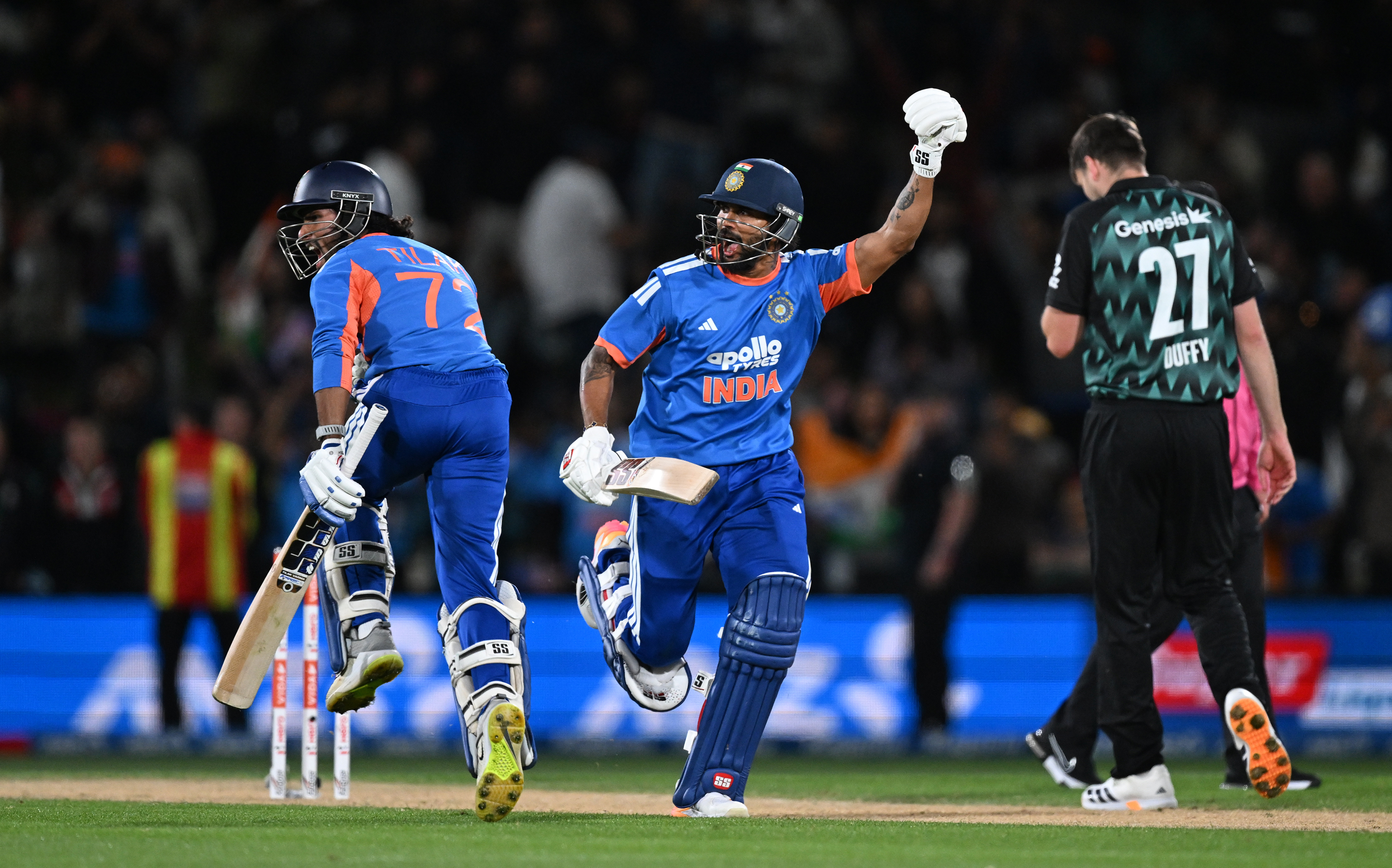 Late India charge seals thrilling second T20 win over New Zealand