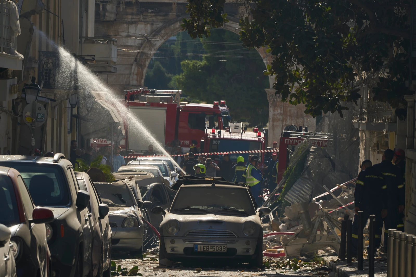 An explosion near the Acropolis in Greece injures at least 2 people and collapses a building